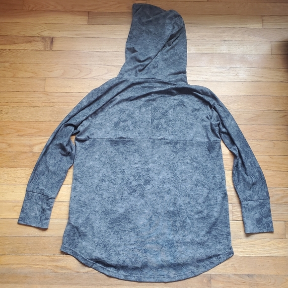 Lularoe Amber Kill‎ No Vibes Gray Hooded Sweatshirt Sz Large - Picture 4 of 6